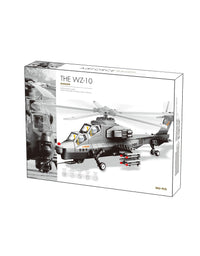 Military WZ-10 Helicopter Blocks Bricks Toys
