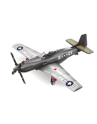 P-51 Mustang Fighter Jet Block Builder Set - 258Pcs