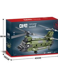 CH-47 Chinook Helicopter Toys Blocks Set - 1622Pcs