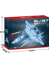 Sukhoi Su-57 Combat Planes Block Set - 1456Pcs