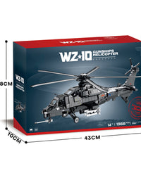 Military WZ-10 Helicopter Blocks Bricks Toys
