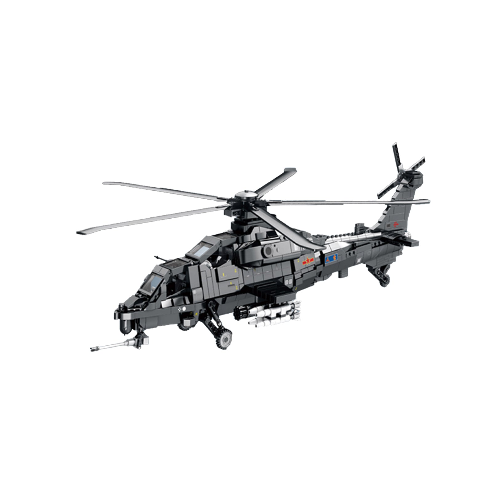 Military WZ-10 Helicopter Blocks Bricks Toys