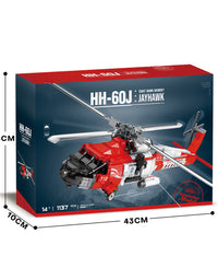 MH-60 Jayhawk Rescue Helicopter Toy Set - 1137Pcs