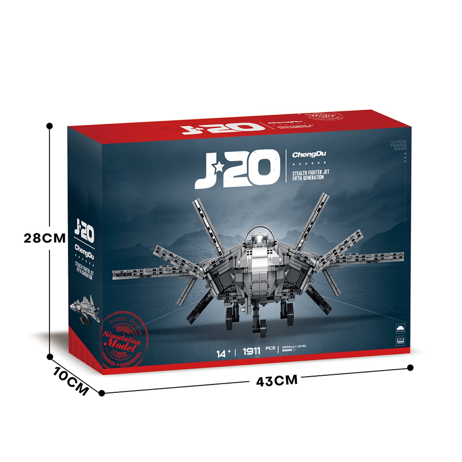 J-20 Fighter Aircraft Mini Building Blocks Set