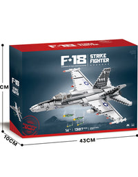 F-18 Hornet Toy Fighter Jet Set - 1387Pcs