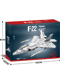 F-22 Raptor War Aircraft Blocks Set - 1837Pcs