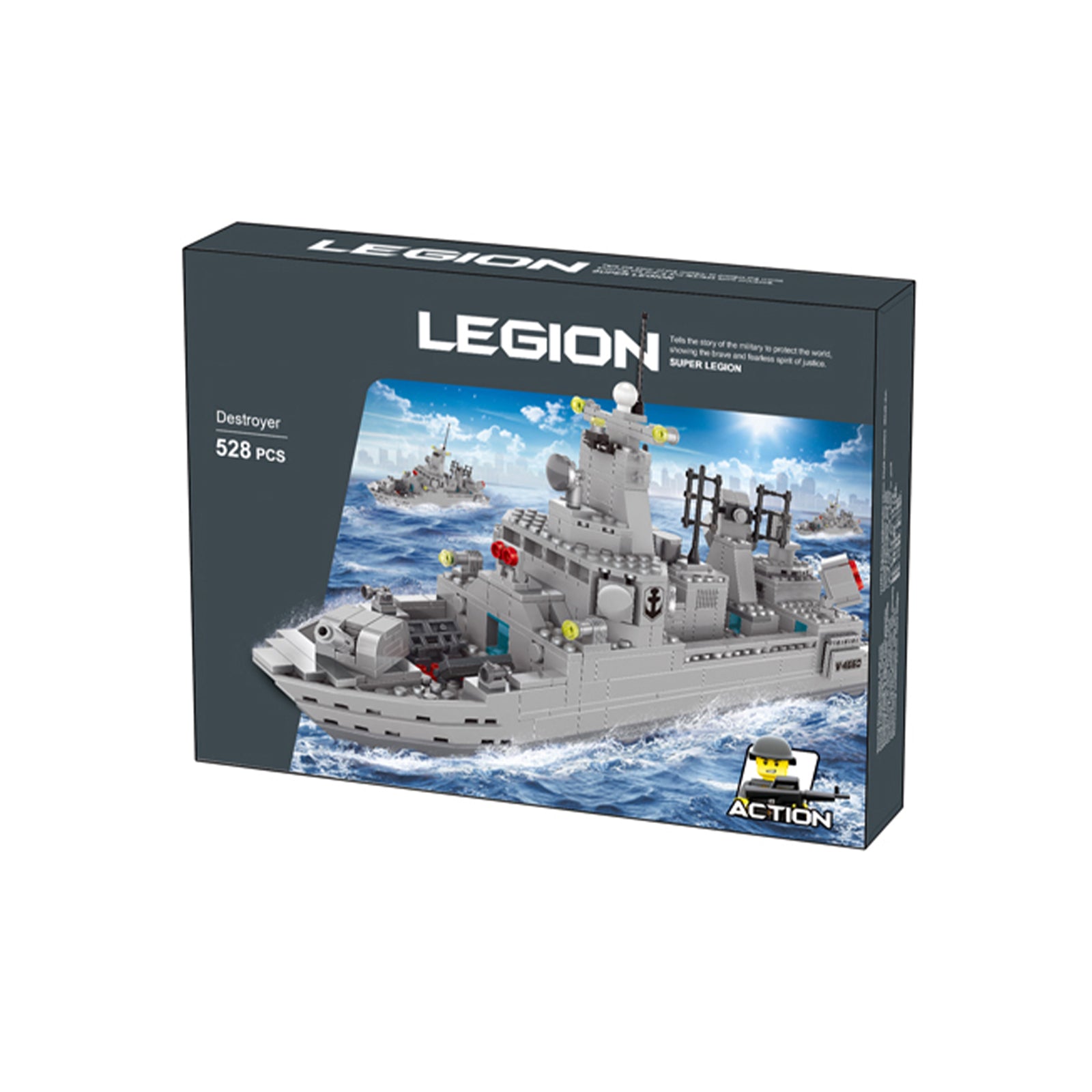 Military Navy Destroyer Small Blocks Set