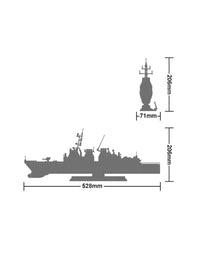 Arleigh Burke-class Destroyer Military Bricks Toy - 600Pcs
