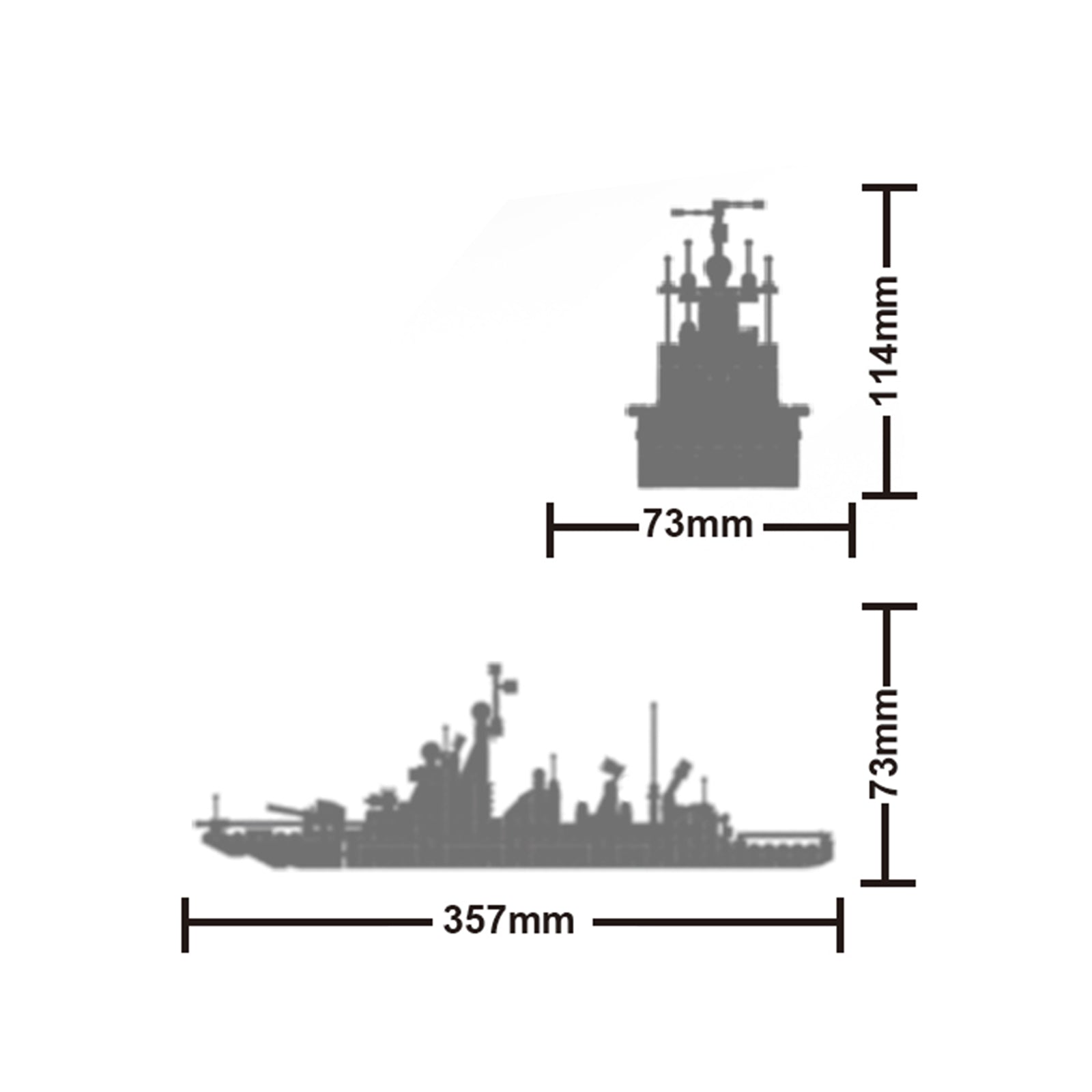Military Navy Destroyer Small Blocks Set