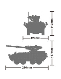 M1128 Mobile Gun System Brick Army Toys - 458Pcs