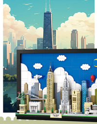 City Postcards Miniature Pixel Blocks Set