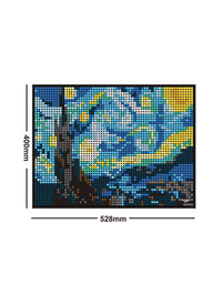 The Starry Night Art Pixel Tiny Building Blocks Set - 3326Pcs