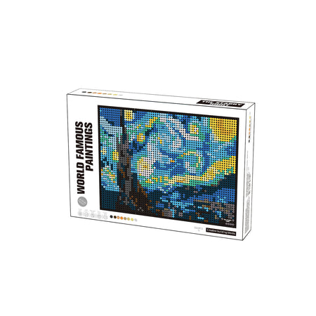 The Starry Night Art Pixel Tiny Building Blocks Set - 3326Pcs