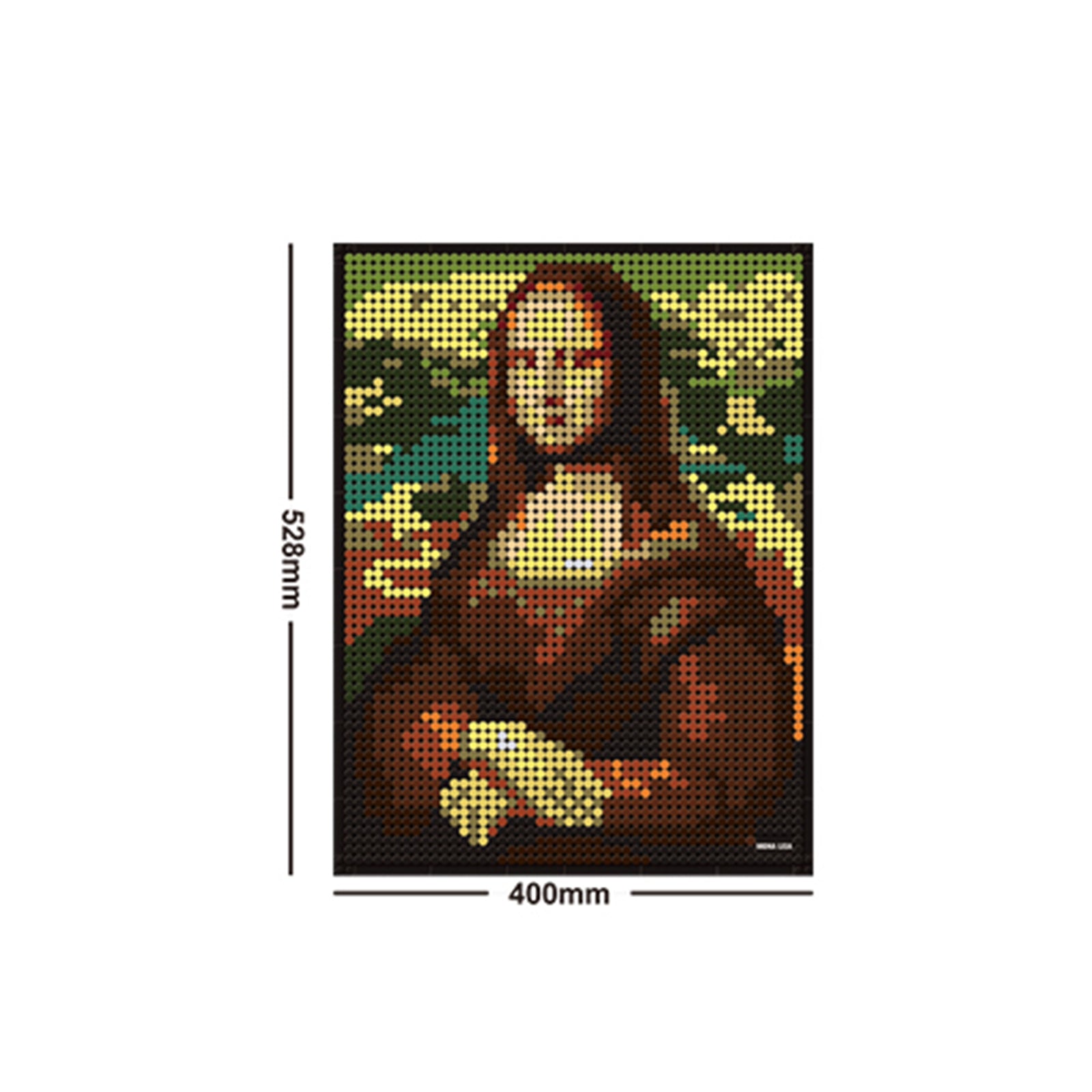 Mona Lisa Portrait Pixel Puzzle Toy Set - 3262Pcs
