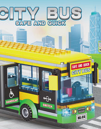 Exercise N Play City Bus Station Building Block Set - 386 Pcs