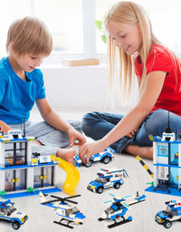 Exercise N Play Mini Police Station Brick Toy Sets - 808 Pcs