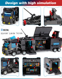 Exercise N Play SWAT Vehicle Bricks Blocks Sets - 1110 Pcs