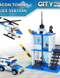 Exercise N Play Mini Police Station Brick Toy Sets - 808 Pcs