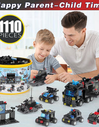 Exercise N Play SWAT Vehicle Bricks Blocks Sets - 1110 Pcs