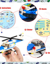 Exercise N Play Mini Police Station Brick Toy Sets - 808 Pcs