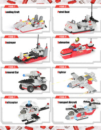 Exercise N Play Military Guided Missile Destroyer Toy Bricks - 1220 Pcs