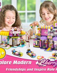 Exercise N Play Street Coffee & Barber Shop Building Toy Set - 1059 Pcs