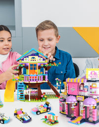 Exercise N Play Barber Shop & Treehouse 2 IN 1 Mini Building Blocks - 1193 Pcs