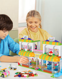 Exercise N Play Grocery Store & Water Park 2 IN 1 Kids Construction Toys - 1375 Pcs