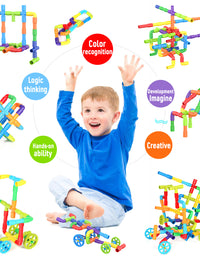 Exercise N Play STEM Vehicles Toddler Blocks Set - 250 Pcs