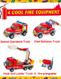 Exercise N Play Fire Station Toddler Blocks Toy Set - 788 Pcs