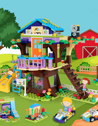 Exercise N Play Barber Shop & Treehouse 2 IN 1 Mini Building Blocks - 1193 Pcs