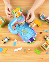 Exercise N Play Water Park Brick Construction Toy Sets - 727 Pcs