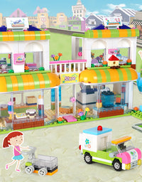 Exercise N Play Grocery Store & Water Park 2 IN 1 Kids Construction Toys - 1375 Pcs