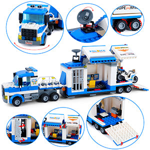 Exercise N Play Police Truck Bank Brick Sets - 483 Pcs