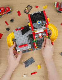 Exercise N Play Fire Station Toddler Blocks Toy Set - 788 Pcs