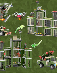 Exercise N Play Military Army Base Mini Block Set - 802Pcs