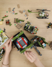 Exercise N Play Army Military Command Post Blocks For Toddlers - 677 Pcs