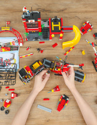 Exercise N Play City Fire Trailer Blocks Bricks Sets - 971 Pcs
