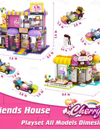 Exercise N Play Street Coffee & Barber Shop Building Toy Set - 1059 Pcs