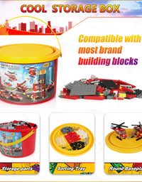 Exercise N Play Fire Station Building Bricks Toys Playset - 899 Pcs