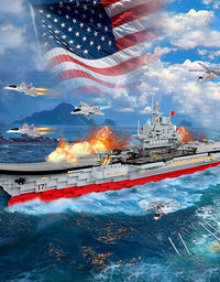Exercise N Play Navy Mega Aircraft Carriers Brick Set - 2234 Pcs