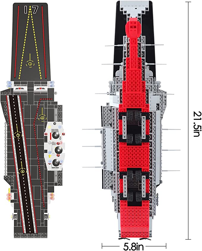 Exercise N Play Navy Aircraft Carriers Bricks Blocks Sets - 1131 Pcs