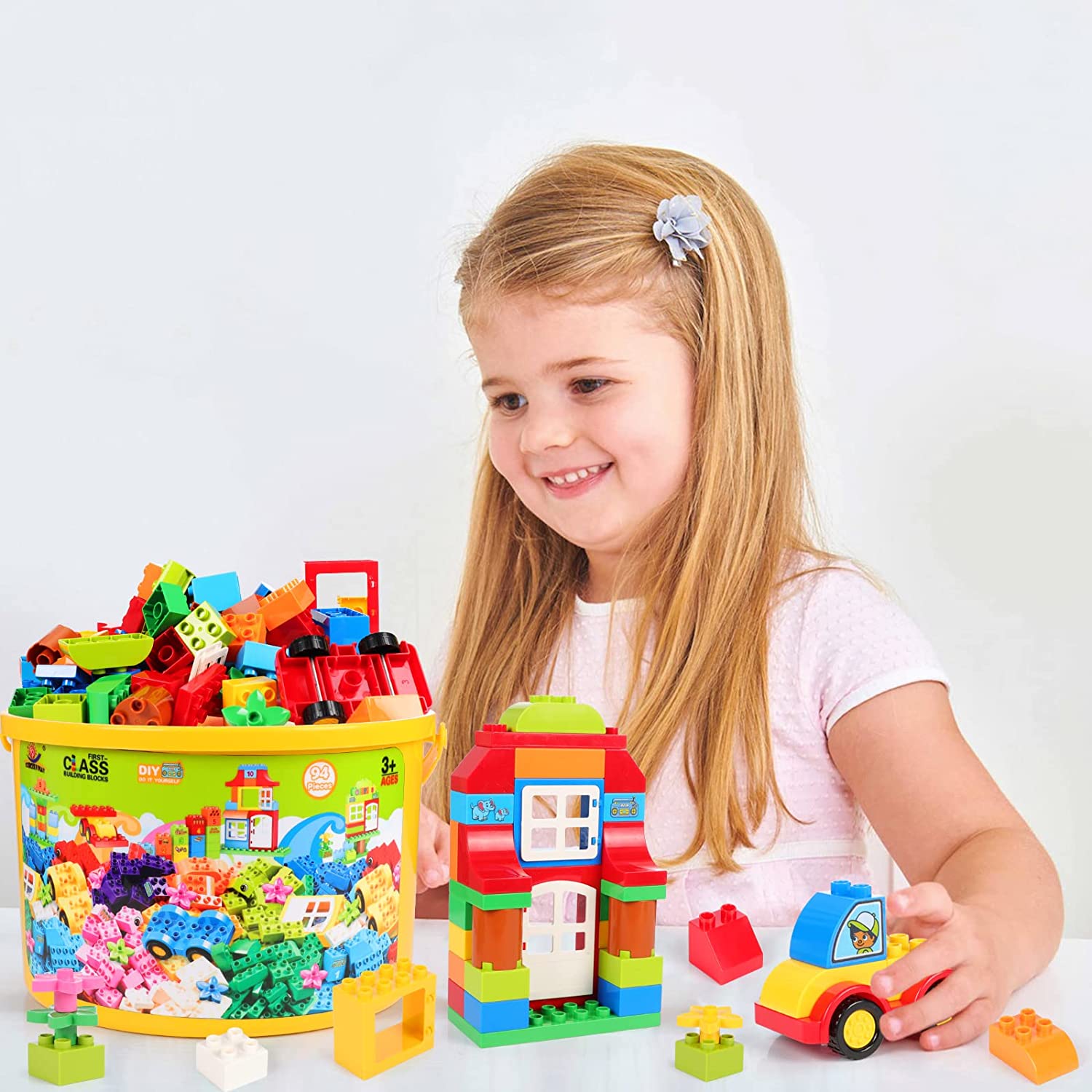 Exercise N Play STEM Children's Construction Toys - 94 Pcs