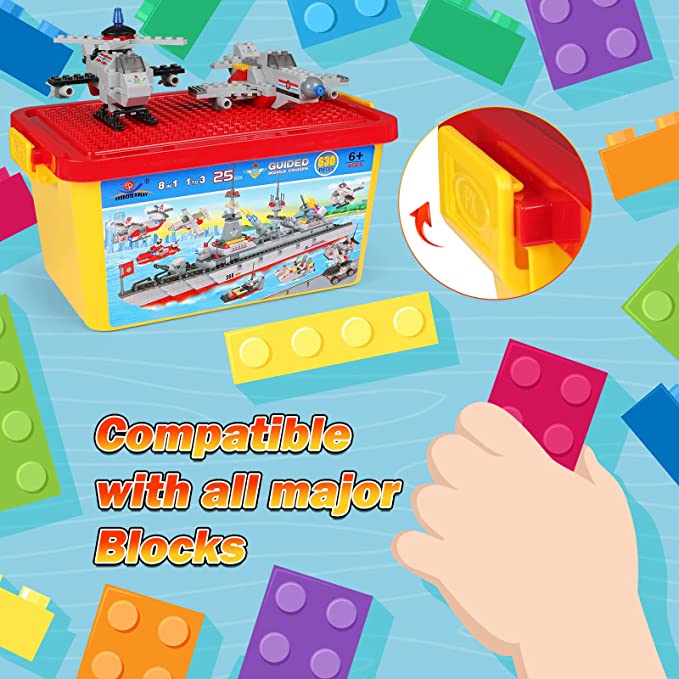 Exercise N Play Navy Destroyer Ships Blocks Toy - 630 Pcs