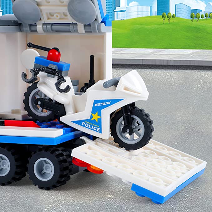 Exercise N Play Police Truck Bank Brick Sets - 483 Pcs