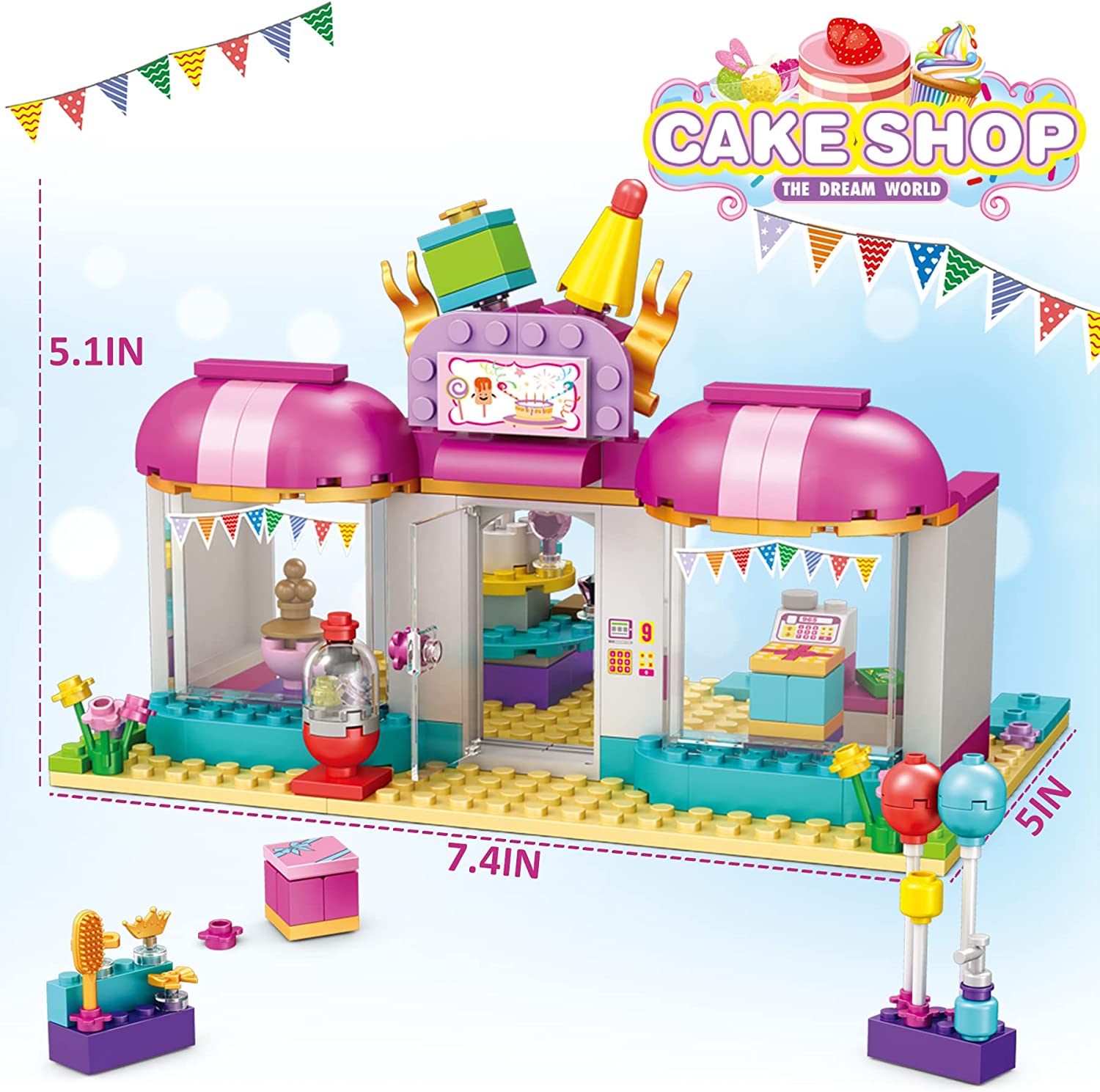 Exercise N Play City Cake Shop Building Bricks Toys - 1023 Pcs