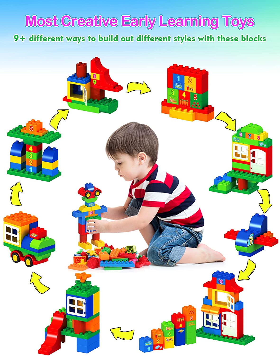 Exercise N Play STEM Children's Construction Toys - 94 Pcs