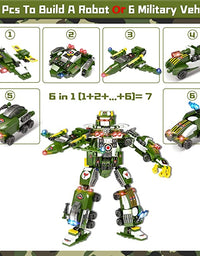 Exercise N Play Military Army Mecha Building Block Sets - 1164 Pcs