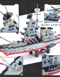 Exercise N Play Navy Battle Cruiser Ship Brick Sets - 1163 Pcs