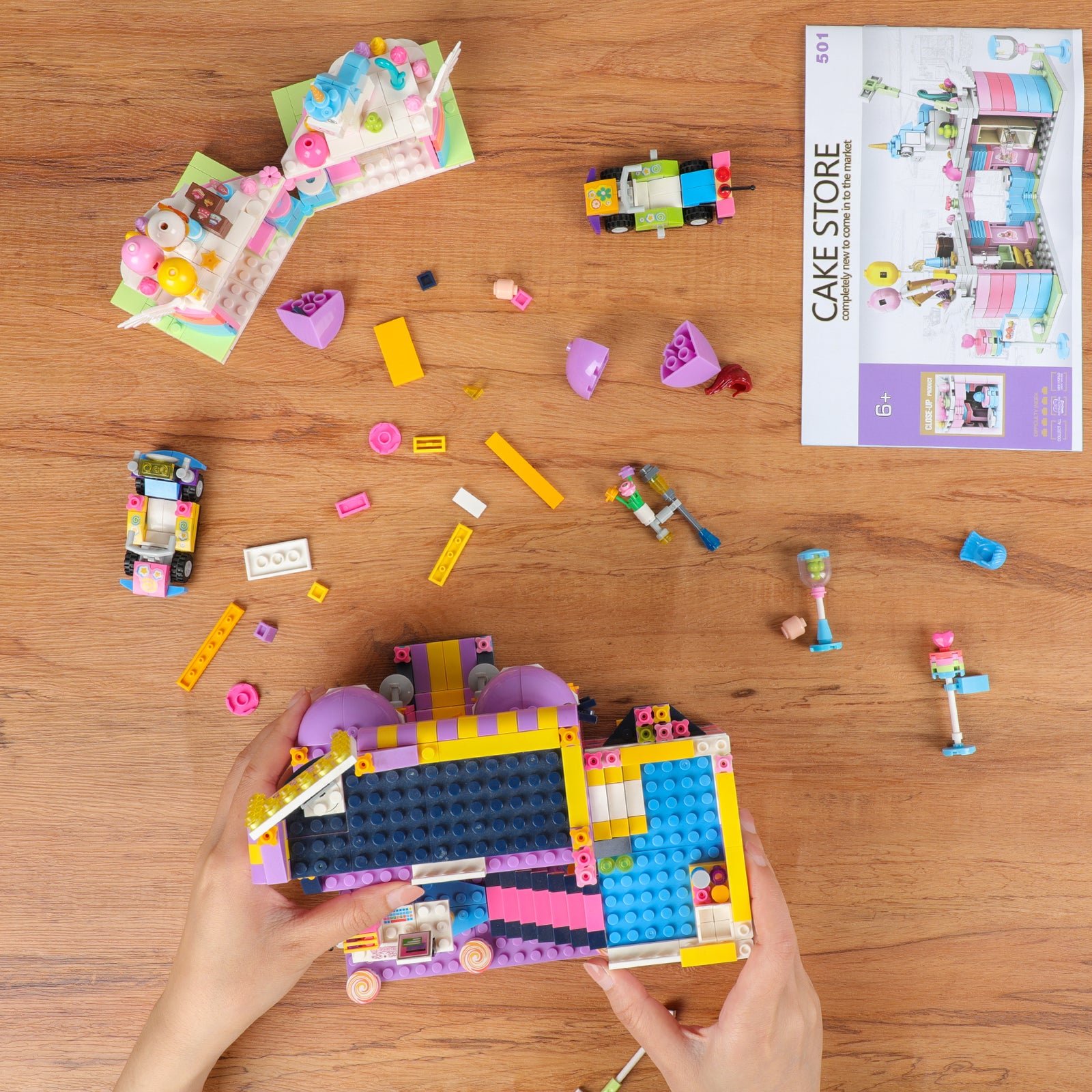 Exercise N Play Barber & Cake Shop Mini Blocks Set - 1023 Pcs